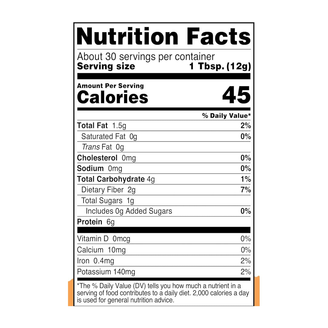 Nutricost, Pantry, Peanut Butter Powder, 12.8 oz, 358 g supplement facts label showing ingredients, vitamins, minerals, and serving information