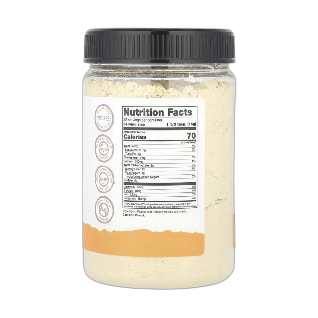Nutricost, Pantry, Peanut Butter Powder, 12.8 oz, 358 g back packaging view