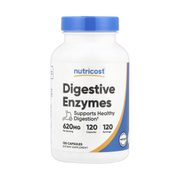 Nutricost, Digestive Enzymes, 620 mg, 120 Capsules front packaging view