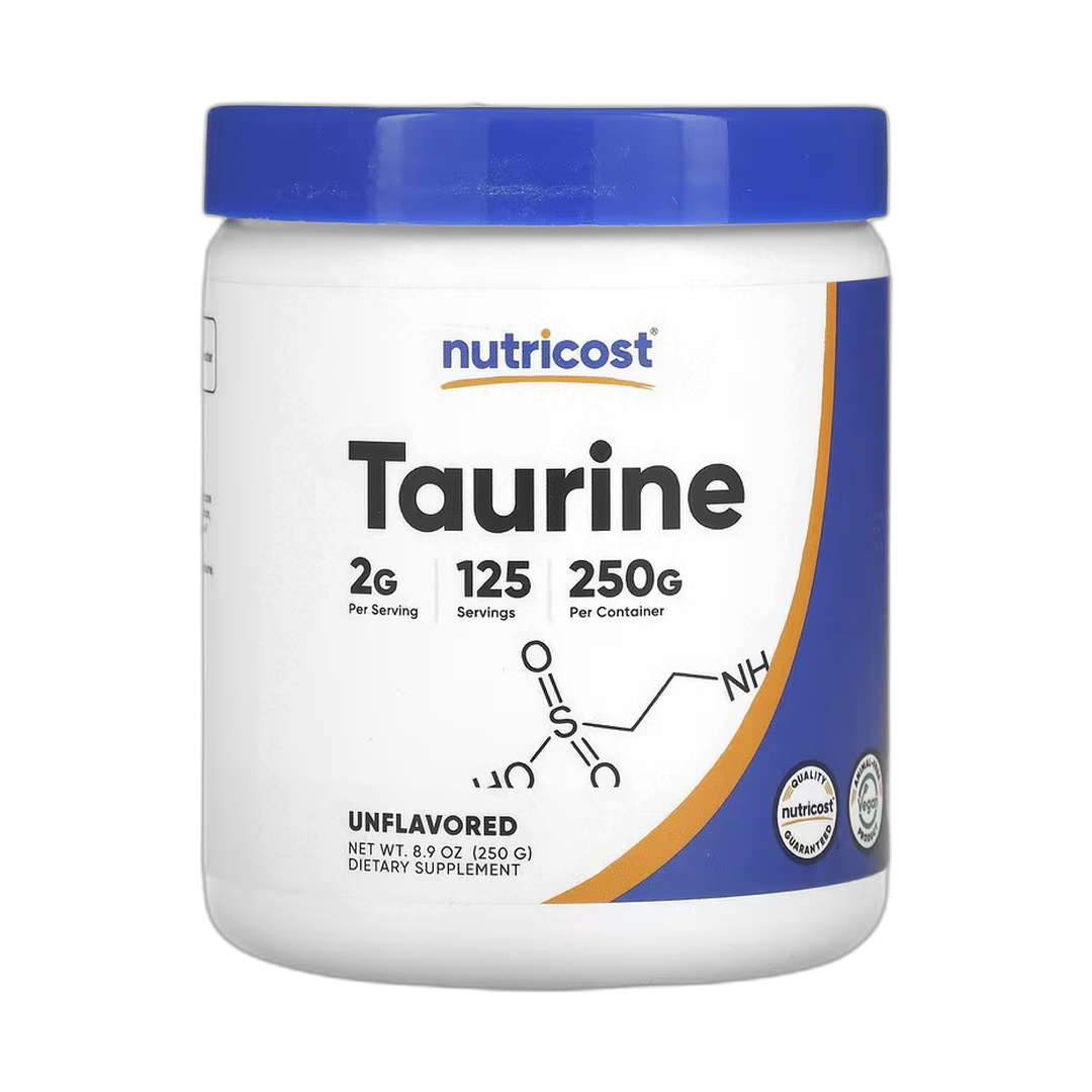 Nutricost, Taurine, Unflavored, 8.9 oz, 250 g front packaging view