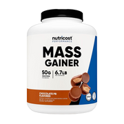 Nutricost, Mass Gainer, Chocolate Peanut Butter Flavor, 6.7 LBS front packaging view