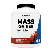 Nutricost, Mass Gainer, Double Chocolate Flavor, 6.7 lb front packaging view