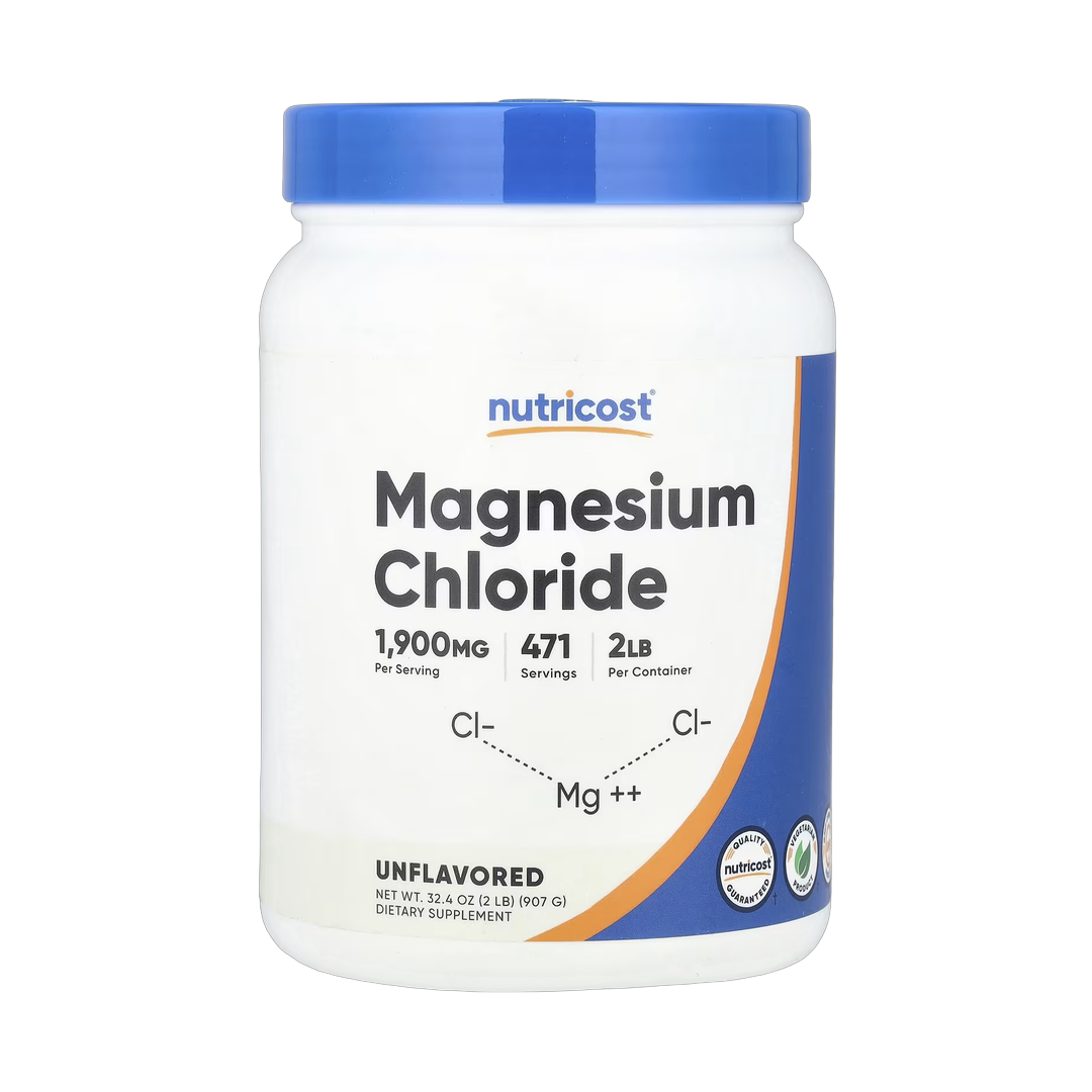 Nutricost, Magnesium Chloride, Unflavored, 32.4 oz, 907 g front packaging view