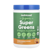 Nutricost, Organic Super Greens, Orange Sunrise, 12.2 oz (342 g) front packaging view