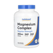 Nutricost, Magnesium Complex, Regular-Strength, 250 mg, 240 Capsules front packaging view