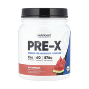 Nutricost, Performance, PRE-X, Xtreme Pre-Workout Complex, Watermelon, 1.9 lb, 876 g front packaging view