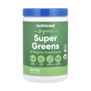 Nutricost, Organic Super Greens, Unflavored, 11 oz, 309 g front packaging view