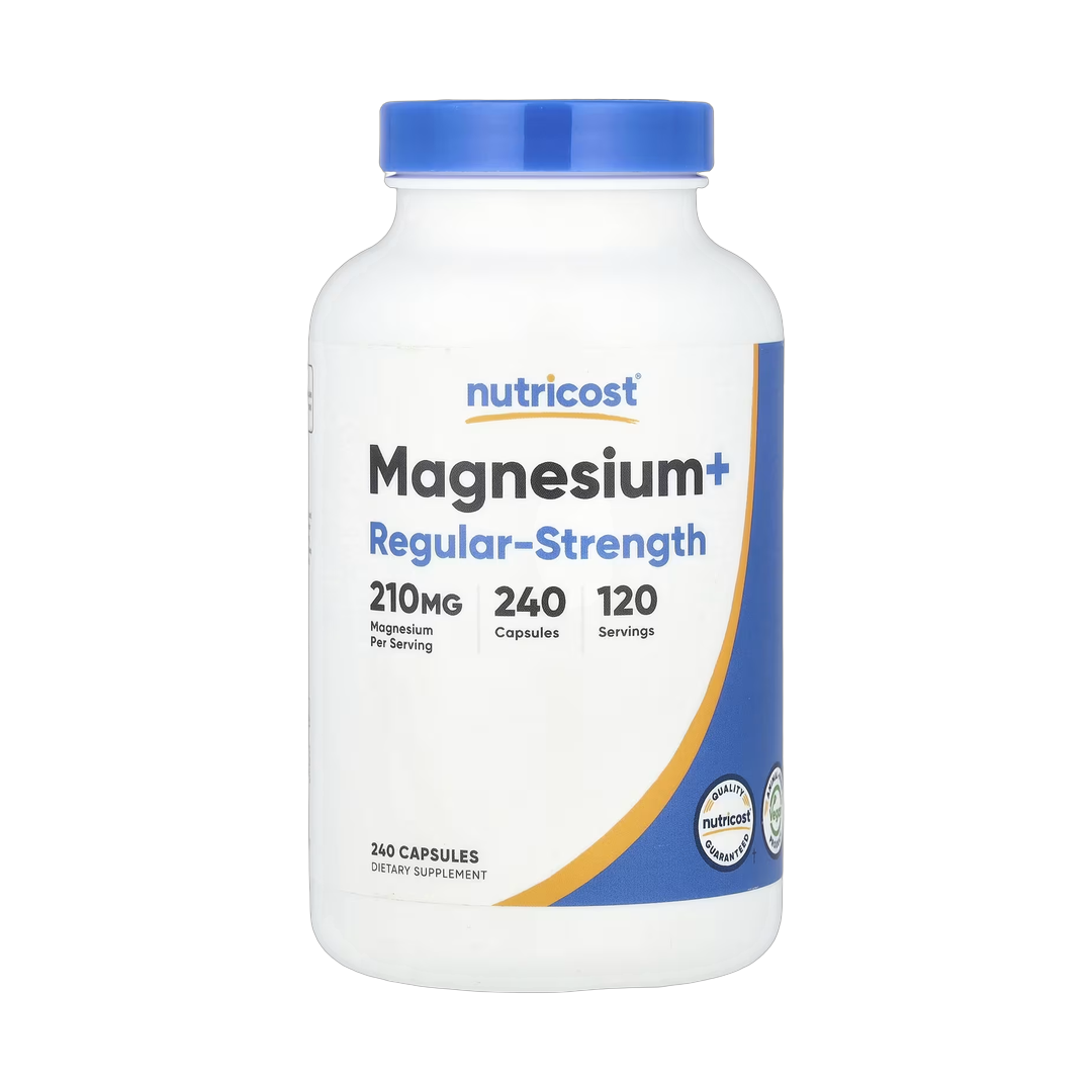 Nutricost, Magnesium+, Regular-Strength, 240 Capsules front packaging view