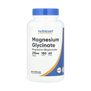 Nutricost, Magnesium Glycinate, 180 Capsules front packaging view