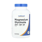 Nutricost, Magnesium Glycinate, 360 Capsules front packaging view