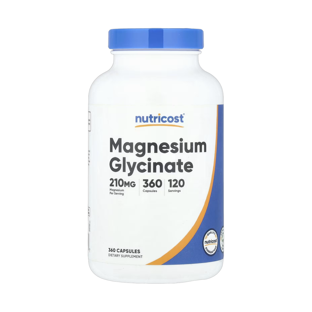 Nutricost, Magnesium Glycinate, 360 Capsules front packaging view