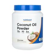 Nutricost, Coconut Oil Powder, Unflavored , 2 lb, 907 g front packaging view