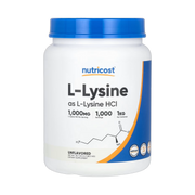 Nutricost, L-Lysine, Unflavored, 35.7 oz, 1 kg front packaging view