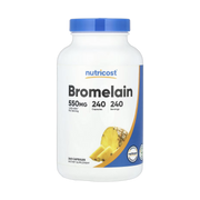 Nutricost, Bromelain, 550 mg, 240 Capsules front packaging view