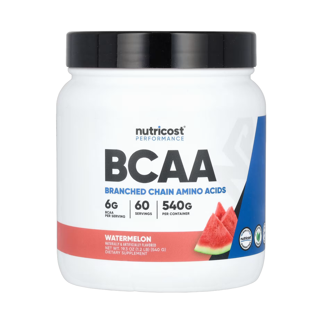 Nutricost, Performance, BCAA, Watermelon, 1.2 lb, 540 g front packaging view