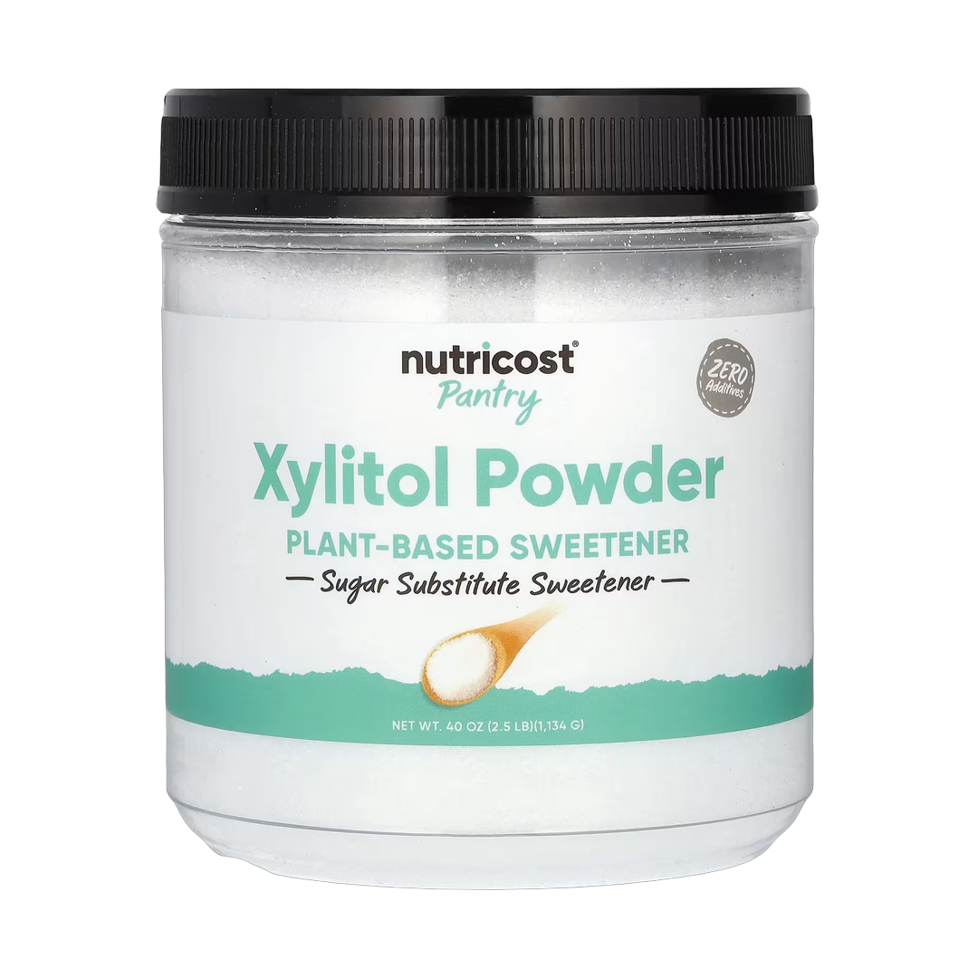 Nutricost, Pantry, Xylitol Powder, Plant-Based Sweetener, 2.5 lb, 1,134 g front packaging view
