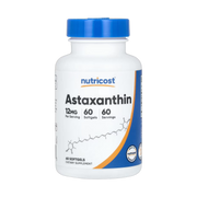 Nutricost, Astaxanthin, 12 mg, 60 Softgels front packaging view