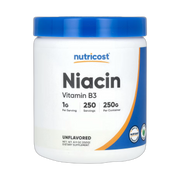 Nutricost, Niacin, Unflavored, 8.9 oz, 250 g front packaging view