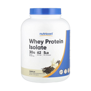 Nutricost, Whey Protein Isolate, Vanilla, 5 lbs, 2,268 g front packaging view