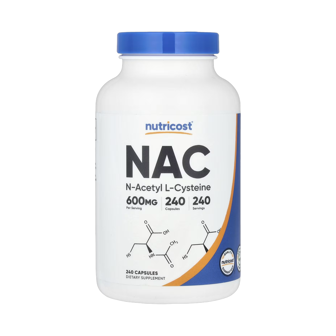 Nutricost, NAC, 600 mg, 240 Capsules front packaging view