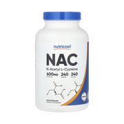 Nutricost, NAC, 600 mg, 240 Capsules front packaging view