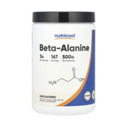 Nutricost, Beta-Alanine, Unflavored, 17.9 oz, 500 g front packaging view