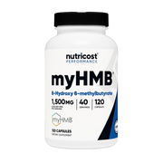 Nutricost, Perfromance, myHMB, 1,500 MG, 120 Capsules front packaging view
