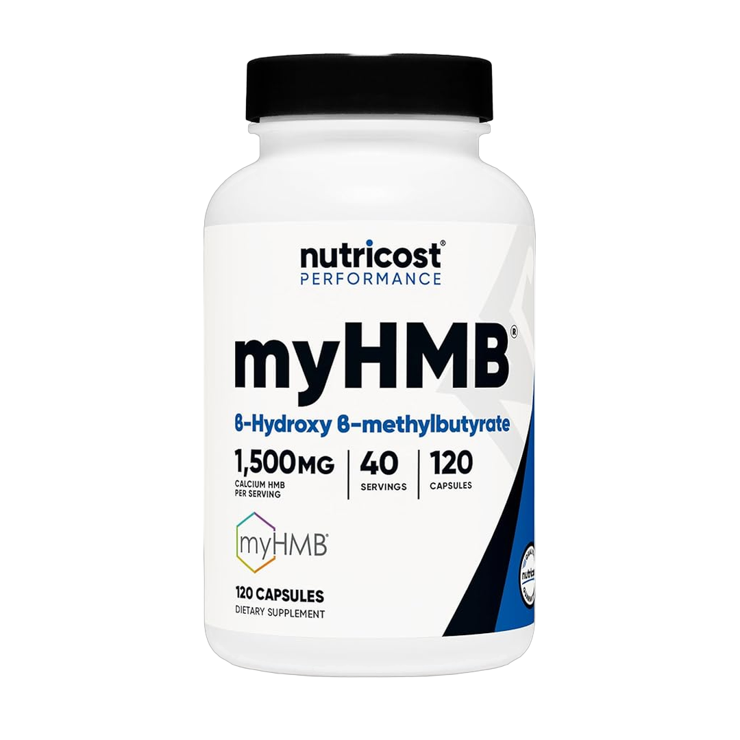 Nutricost, Perfromance, myHMB, 1,500 MG, 120 Capsules front packaging view