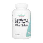 Nutricost, Women, Calcium + Vitamin D3, 180 Capsules front packaging view