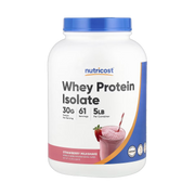 Nutricost, Whey Protein Isolate, Strawberry Milkshake, 5 lb, 2,268 g front packaging view