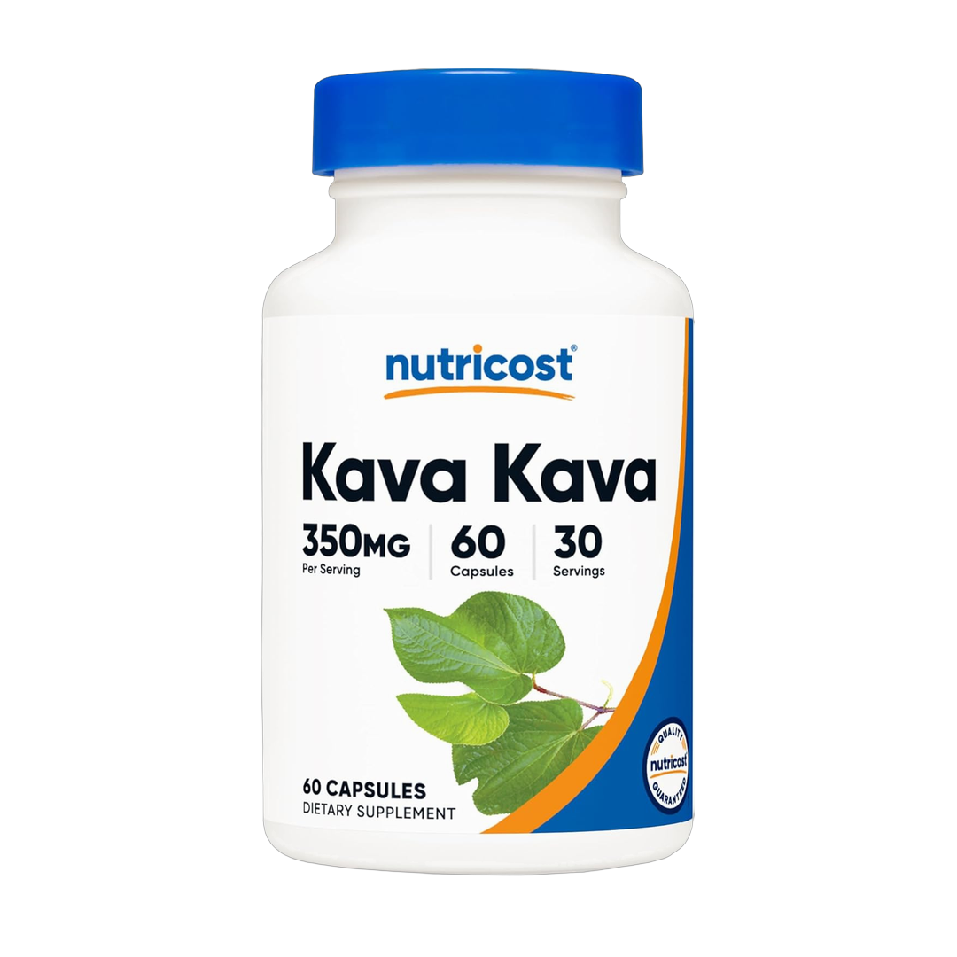 Nutricost, Kava Kava, 350 MG Per Serving, 60 Capsules front packaging view