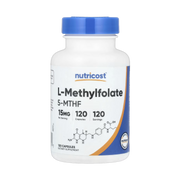 Nutricost, L-Methylfolate, 15 mg, 120 Capsules front packaging view