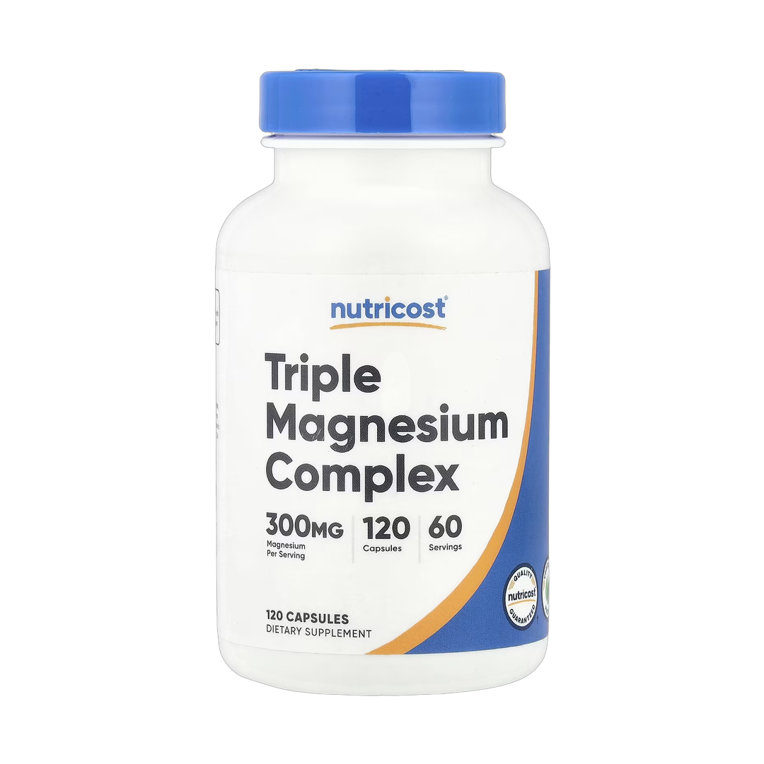 Nutricost, Triple Magnesium Complex, 120 Capsules front packaging view