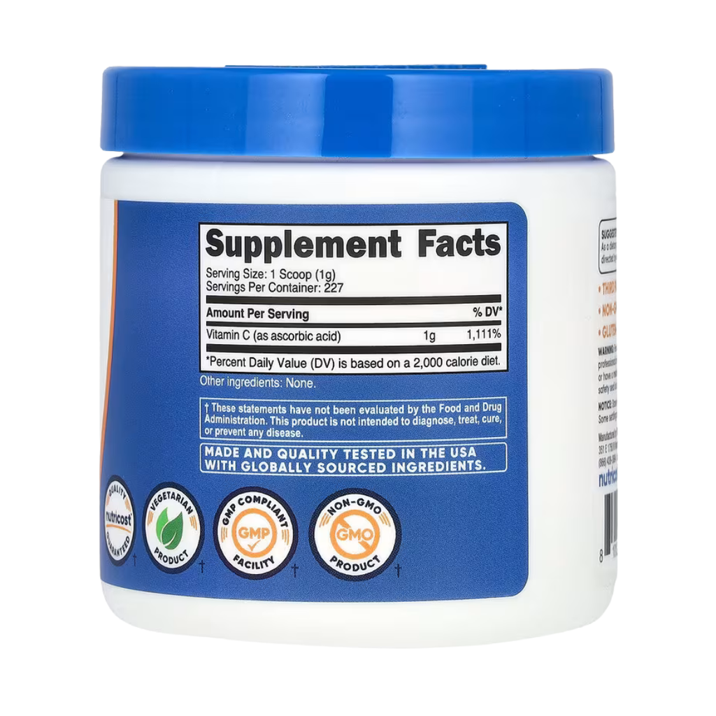 Nutricost, Vitamin C, Unflavored, 8.1 oz, 227 g