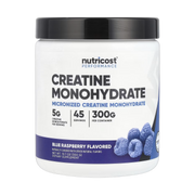 Nutricost, Performance, Creatine Monohydrate, Blue Raspberry, 10.7 oz, 300 g front packaging view
