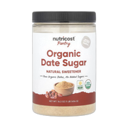 Nutricost, Pantry, Organic Date Sugar, 16.2 oz, 454 g front packaging view