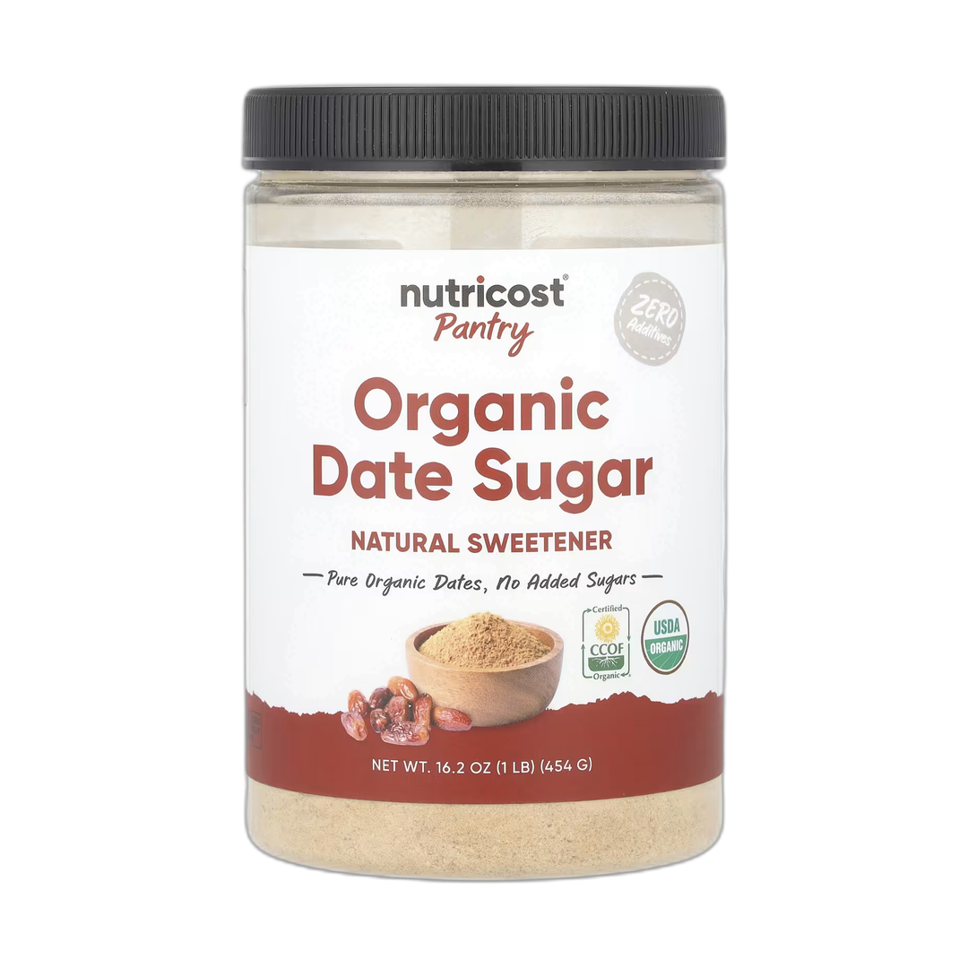 Nutricost, Pantry, Organic Date Sugar, 16.2 oz, 454 g front packaging view