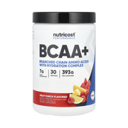 Nutricost, Performance, BCAA+, Fruit Punch, 14 oz, 393 g front packaging view