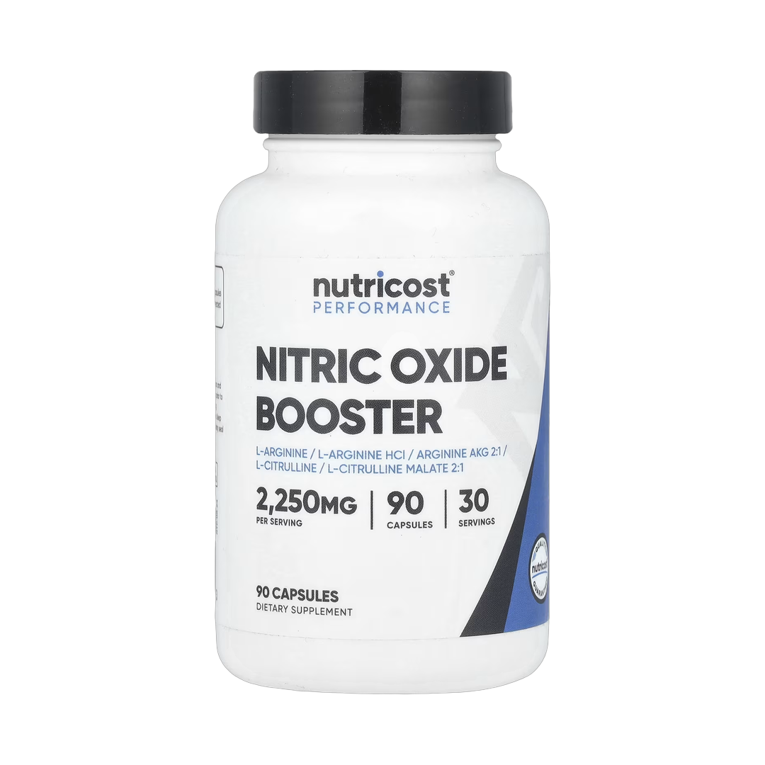 Nutricost, Performance, Nitric Oxide Booster, 90 Capsules front packaging view