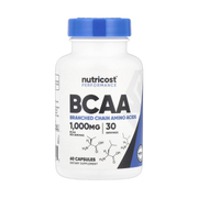 Nutricost, Performance, BCAA, 60 Capsules front packaging view