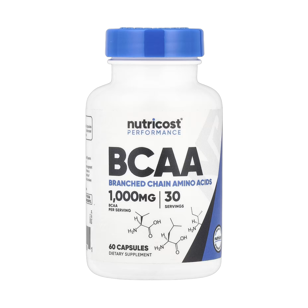 Nutricost, Performance, BCAA, 60 Capsules front packaging view