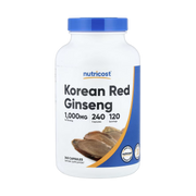 Nutricost, Korean Red Ginseng, 240 Capsules (500 mg per Capsule) front packaging view