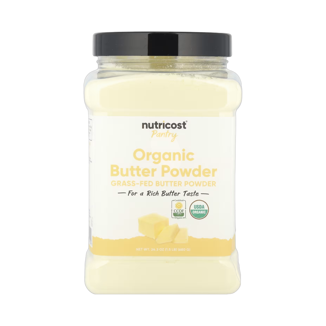 Nutricost, Pantry, Organic Butter Powder, 24.3 oz, 680 g front packaging view