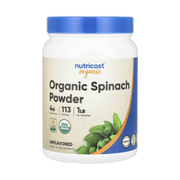 Nutricost, Organic Spinach Powder, Unflavored, 16.2 oz, 454 g front packaging view