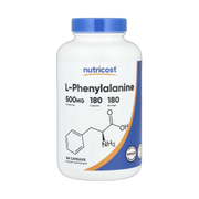 Nutricost, L-Phenylalanine, 500 mg, 180 Capsules front packaging view