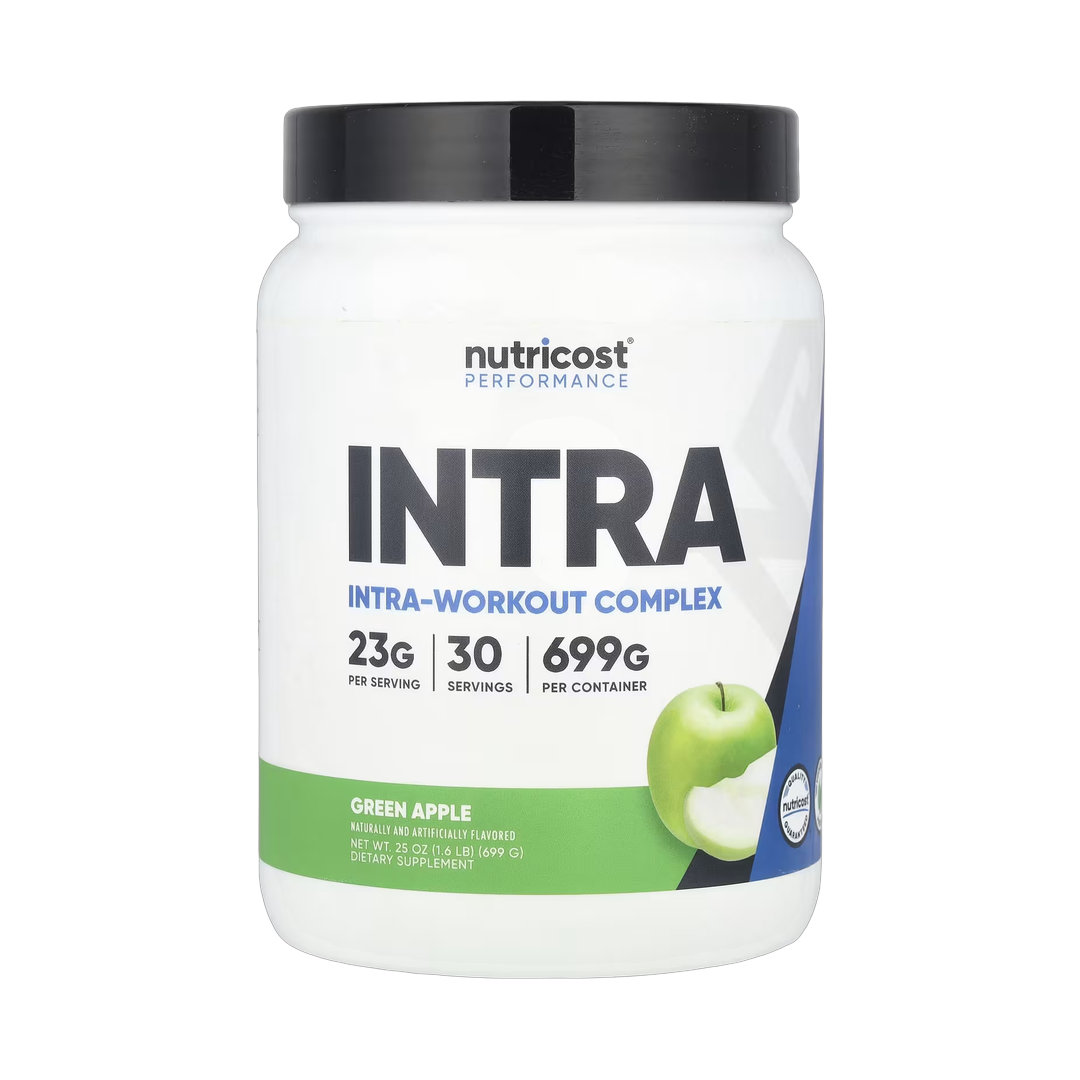 Nutricost, Performance, Intra-Workout Complex, Green Apple, 1.6 lb, 699 g front packaging view