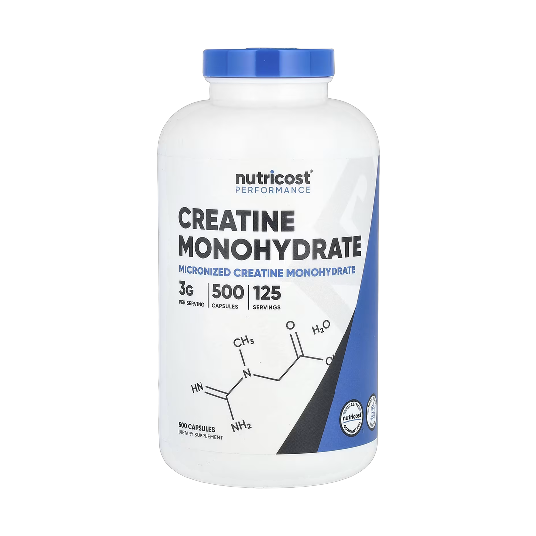 Nutricost, Performance, Creatine Monohydrate, 500 Capsules front packaging view