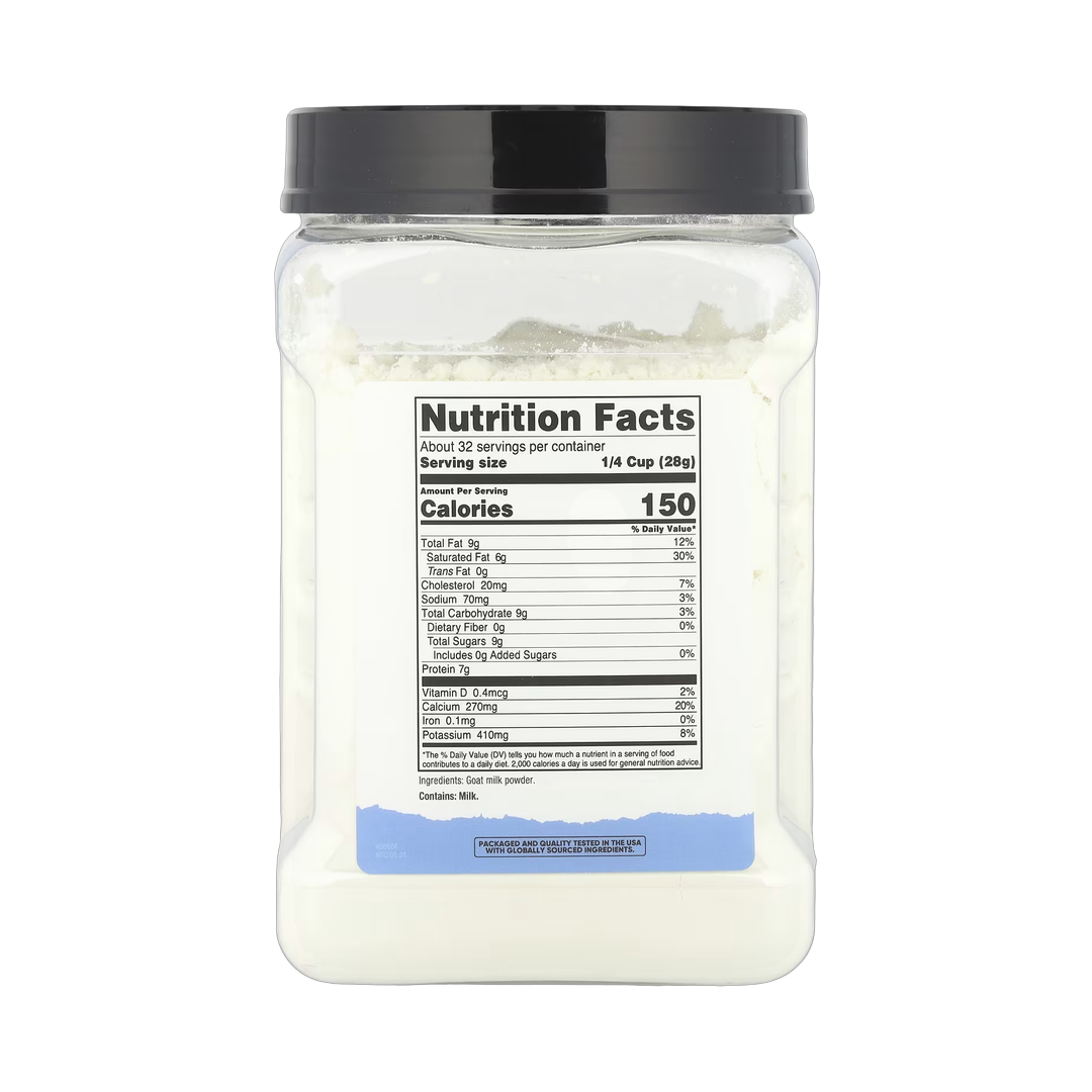Nutricost, Pantry, Goat Milk Powder, 32.4 oz, 907 g back packaging view