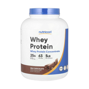 Nutricost, Whey Protein Concentrate, Milk Chocolate, 5 lb, 2,268 g front packaging view