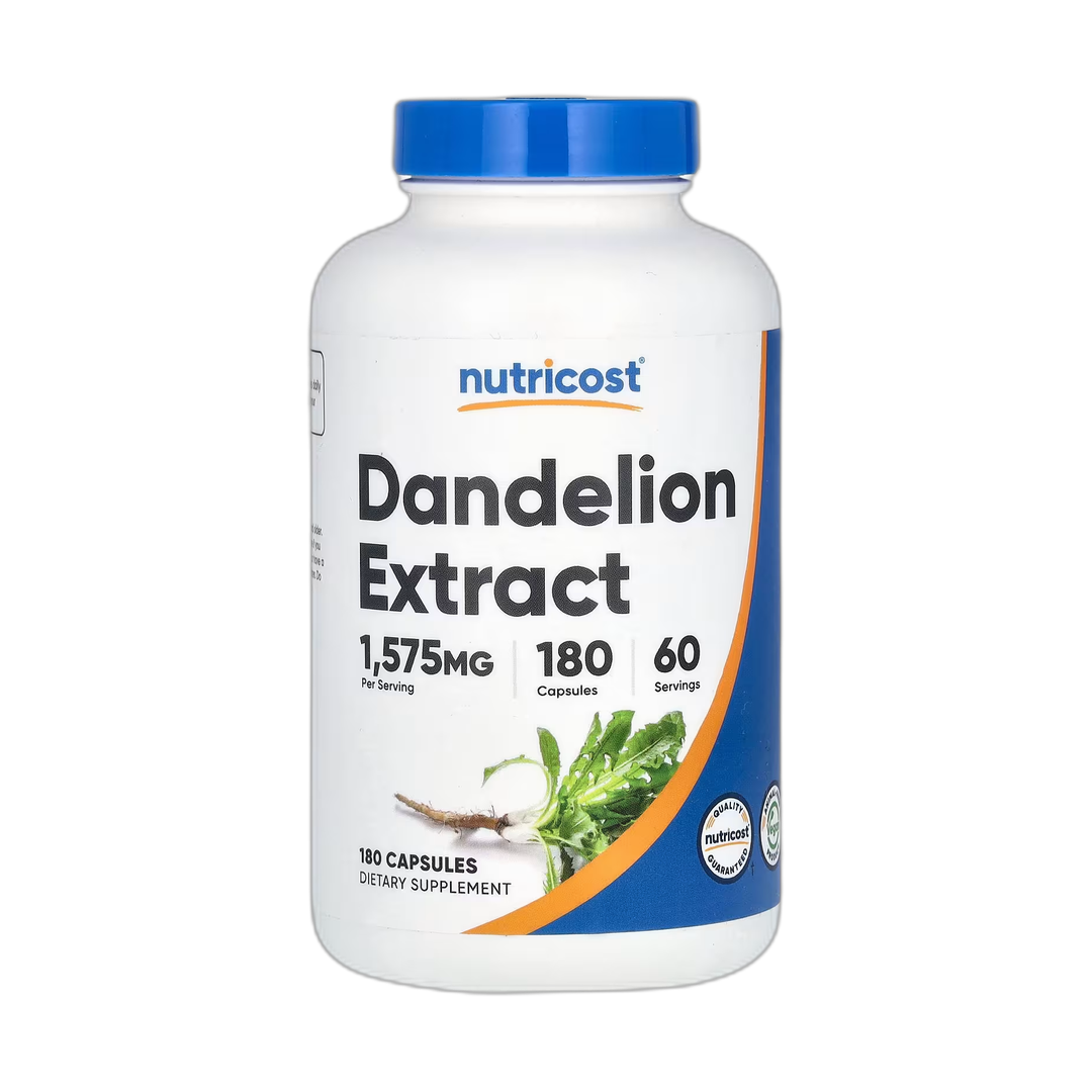 Nutricost, Dandelion Extract, 180 Capsules front packaging view